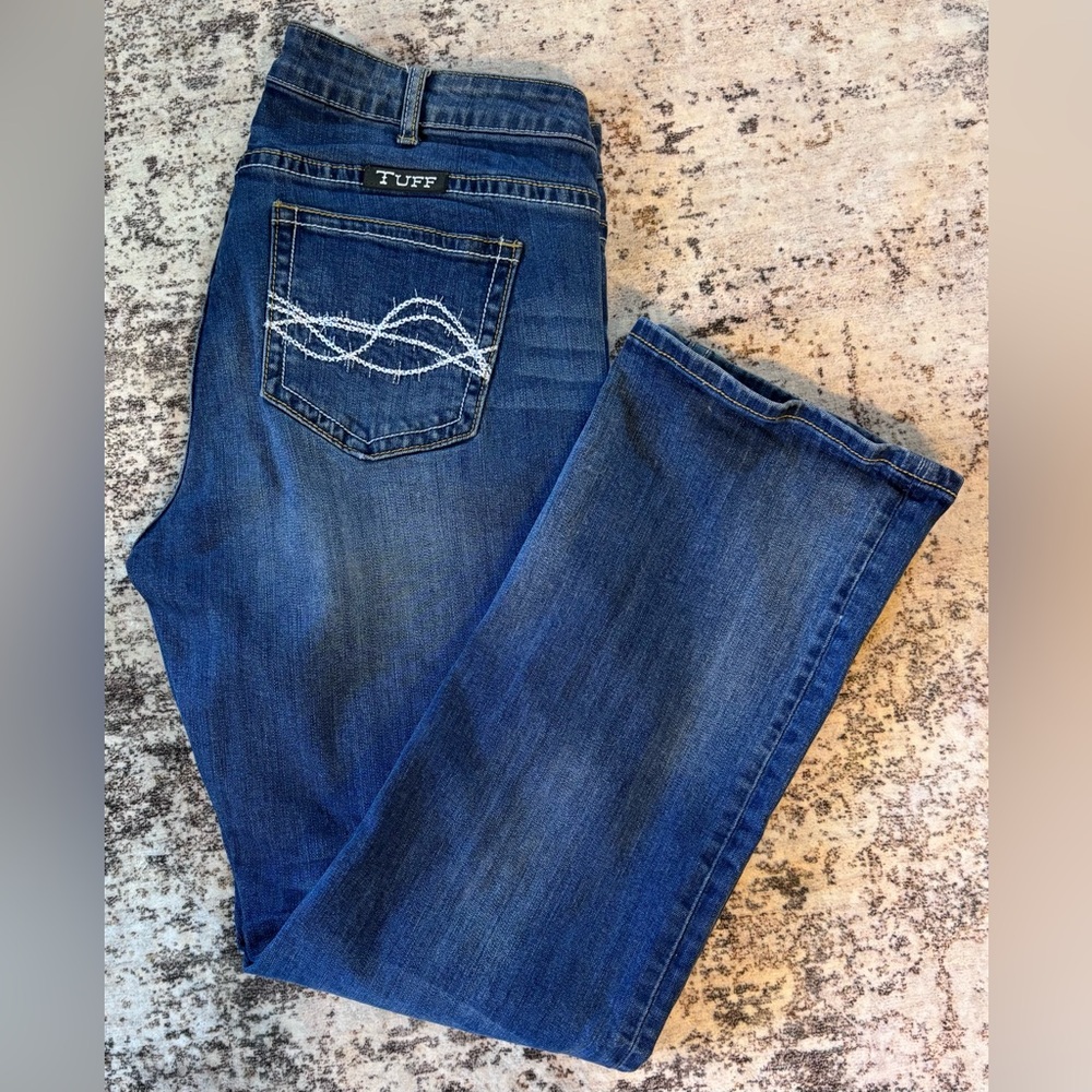 Cowgirl Tuff Jeans heavy stitching 34x31